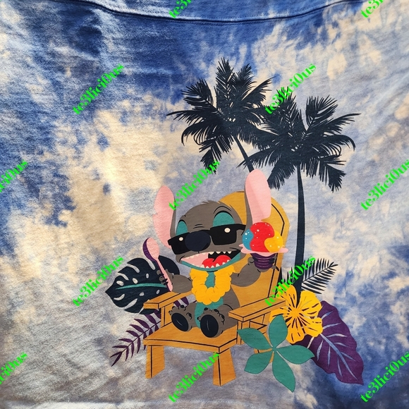 DISNEYLAND STITCH TIE DYE HAWAIIAN SPIRIT JERSEY - Picture 3 of 5